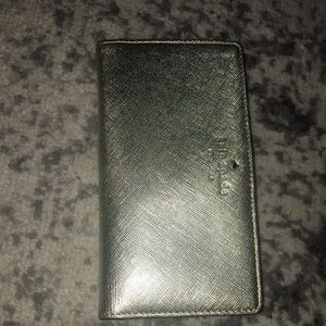 Kate Spade Gold Leather Bifold Wallet.